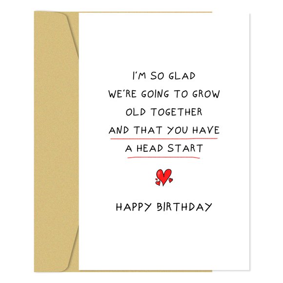 Tarjeta de cumpleaños divertida y romántica Zoytonky 20 x 13,5 cm