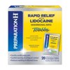 Preparation H Rapid Relief Hemorrhoid Wipes with Lidocaine, Numbing Relief for Swelling, Pain, & Itching - 20 Ct
