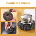thumbnail image 3 of Miangastore Stainless Steel Scrubber With Handle For Pots And Pans Non-Scratch Scrubber For Tough Stains Kitchen Scrubbing Tool For Dishes And Barbecue Grills, 3 of 9