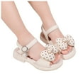 Children Shoes Thick Heel Sandals Open Toe Fashionable Cute Pearl Lace Sandals Girl Sandal
