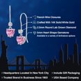 thumbnail image 2 of Gem Stone King 14K White Gold Pink Moissanite and Lab Grown Diamond Earrings for Women | 1.13 Cttw | Gemstone Birthstone | Heart Shape 5MM, 2 of 6
