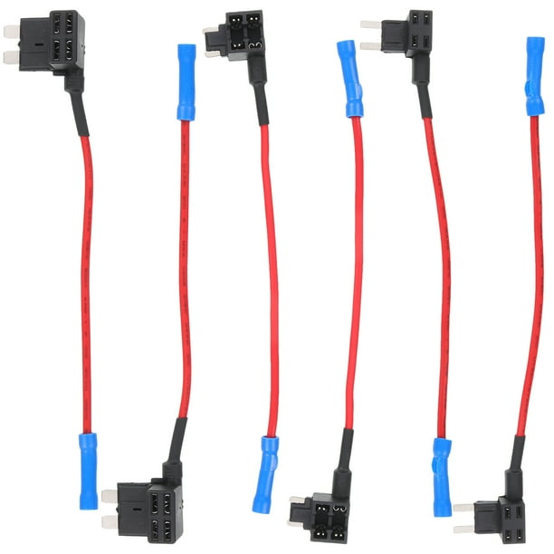 FELTECHELECTR Surtido de 6 tomas de fusibles para circuito automotriz, portafusibles para coche, adaptador de toma de fusibles