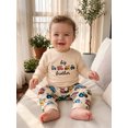 thumbnail image 2 of RUINIXCW Brother Matching Outfits Long Sleeve Construction Vehicle Embroidery Sweatshirt and Jogger Pants Set, 2 of 8