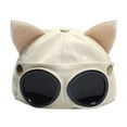 thumbnail image 3 of Creative Baseball Hat with Ears Sunshade Hip Hop Style Beanie Girls Boys Beige, 3 of 7