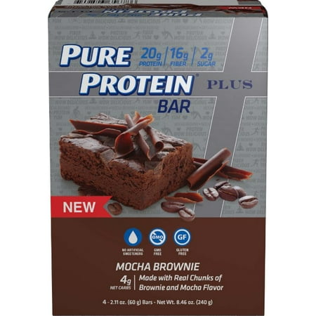 Pure Protein Bars plus Mocha Brownie, 2,11 oz 4 count