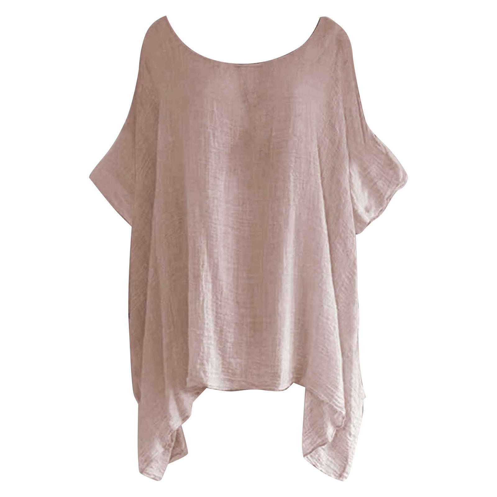 Chemise En Lin Femme Grande Taille – Manches Courtes, Motif Fleuri, Coupe Décontractée, Tailles S à 5XL