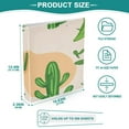 thumbnail image 5 of Cactus Pattern 12.4x10.6in PVC Round Ring Binders, 2-Pack, D-Ring 3-Hole, Metal Clip, 5 of 10