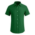thumbnail image 6 of Aiyino Men's Casual Button Down Hawaiian Shirt Men Beach Vacation Outfit T Shirt ，Green S, 6 of 9