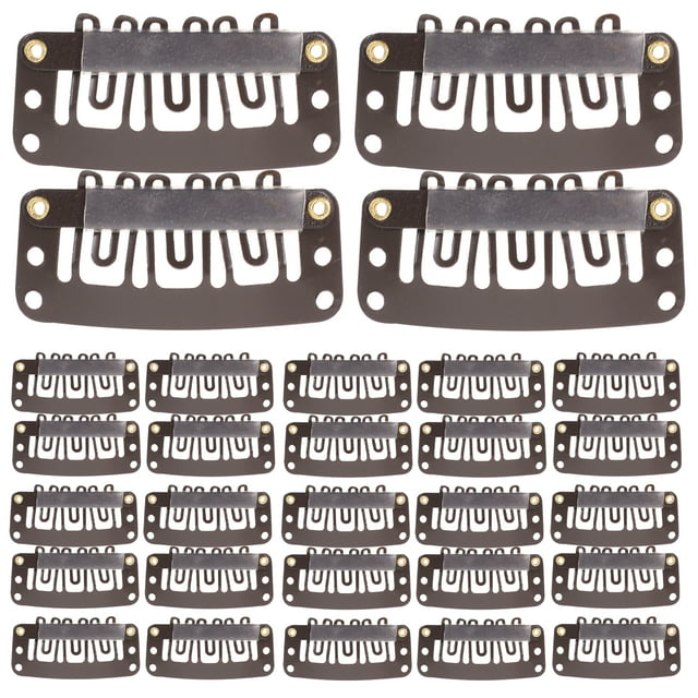 Miangastore 60 Pcs Clips d'Extension de Cheveux pour Femmes Usage Diy Petite Taille 1.3x0.8x0.2in