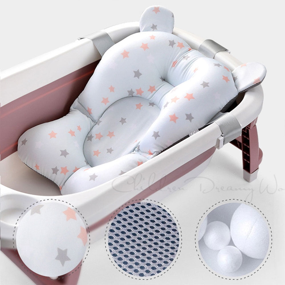 Infant Baby Bath Cushion Bathtub Support Infant Baby Shower Seat Bather  Foam Floating Soft Bath Pillow Bathtub Insert Tray Non-Slip Portable  Newborn Shower Bath Mat for Baby 0-12 Months - Yahoo Shopping