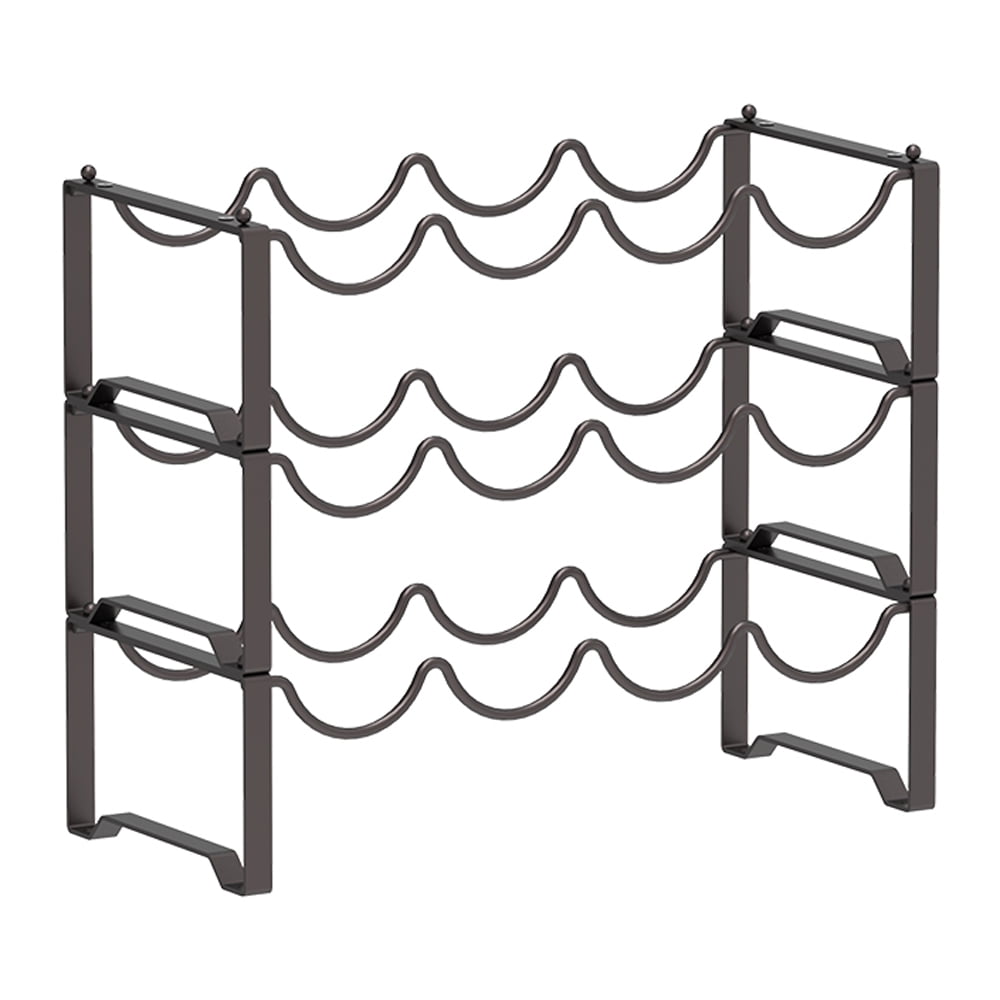 Auledio Houseware 3 Tier Countertop Wine Rack, Freestanding Stackable