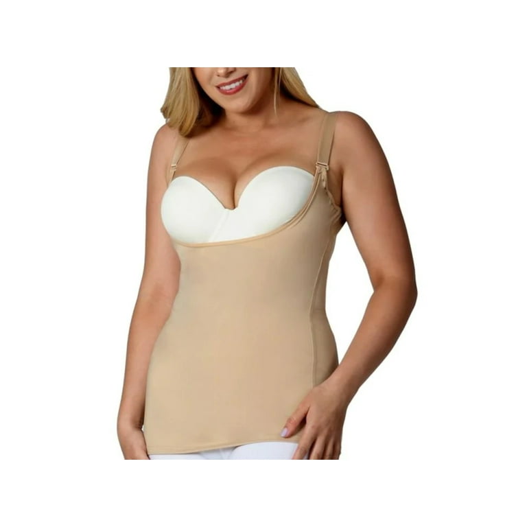 InstantFigure Women's Firm Compression Control Shaping Underbust Cami Slip  Dress 