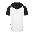 thumbnail image 4 of ZIMEGO Mens Short Sleeve Hoodie - Thin Color Block Raglan Henley T Shirt, 4 of 4