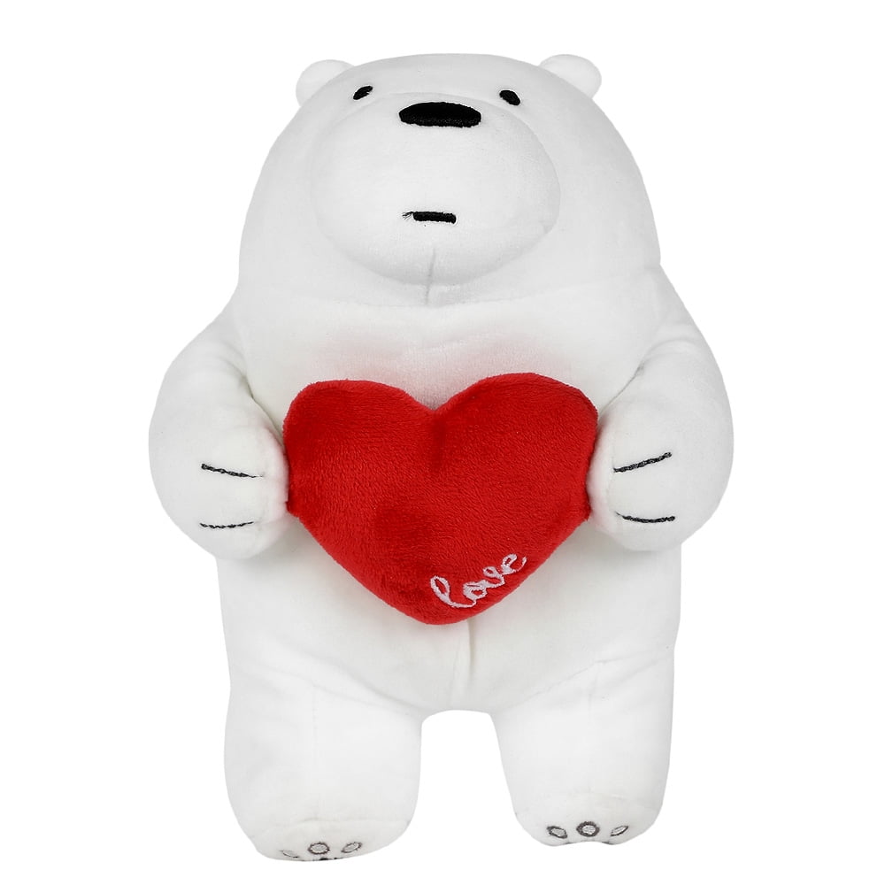MINISO We Bare Bears Plush Stuffed Animal, Lovely Stuffed Soft 11 Inches Ice  Bear with Heart, Gifts for Adults, Kids, Birthday, Christmas, Home Decor -  