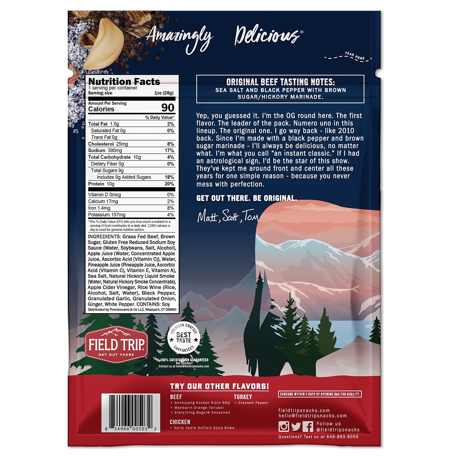 Field Trip Original Beef Jerky 1.0 Oz. 12/CT FLD00503