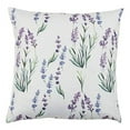 thumbnail image 2 of Fennco Styles Garden Lavender Print Decorative Throw Pillow Cover 18" W x 18" L – Floral Square Cushion Case for Home, Couch, Sofa, Bedroom, Office Décor and Special Occasion, 2 of 3