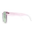 thumbnail image 3 of Inset Lens Pink Mirror Lens Horn Rim Sunglasses Pink, 3 of 4