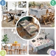 thumbnail image 5 of Boho Bohemian Art Rectangle Tablecloth 60"x102",Waterproof Polyester Rectangle Table Cloth, Wipeable Spillproof Polyester Tablecloth for Dining, Camping, Indoor and Outdoor, 5 of 6