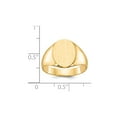 thumbnail image 5 of Solid 14k Yellow Gold 13.5x11.5mm Closed Back Men's Engravable Monogram Signet Ring Band Size 8.5, 5 of 6