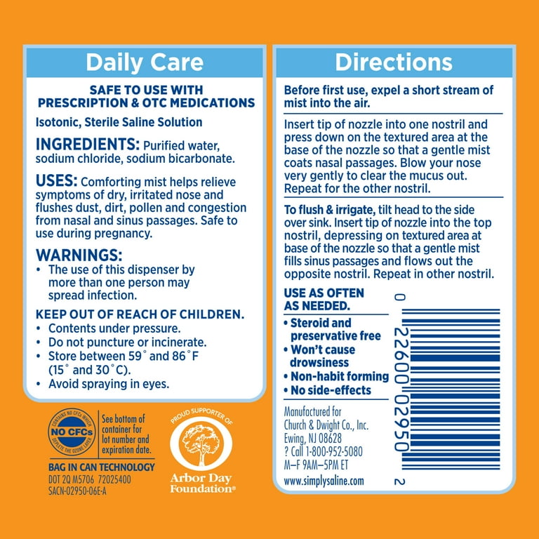 Daily Mist Nasal Spray, 2-Pack, 9 oz Total photo 8