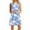 DT-Blue, variant on DailyTrove Women's Floral Print Sleeveless Midi Dress, Casual Garden & Picnic Wear, Lightweight Cotton Blend, Ruffled Hem