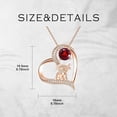 thumbnail image 3 of Highland Cow Necklace 925 Sterling Silver Rose Gold Plated November Birthstone Heart Pendant Necklaces for Women Mother Birthday Jewelry Gifts 18" + 2" Extender, 3 of 6