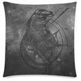 thumbnail image 1 of BOSDECO Essence Black Zippered Two Sides Pillow Case 18x18 inches, 1 of 1