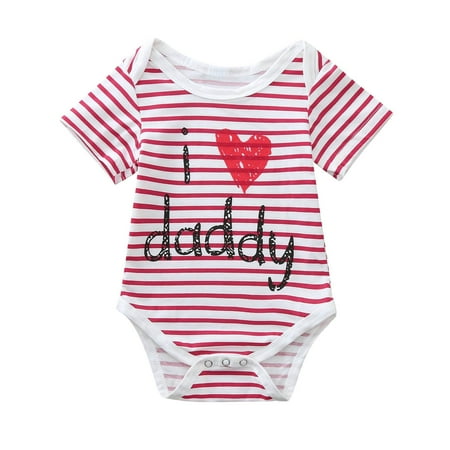 

Infant Boys Bodysuits Striped Love Heart Printed Newborn Kids Children Loose Fashion Outwear Leisure Spring Summer Rompers Jumpsuits