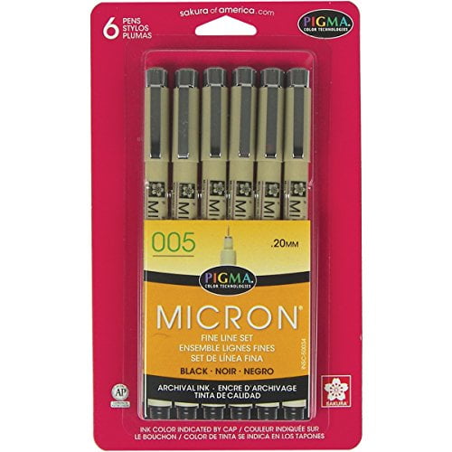 Sakura Pigma 50220 Micron Blister Card Ink Pen Set PN 8CT Asst Colors 1 