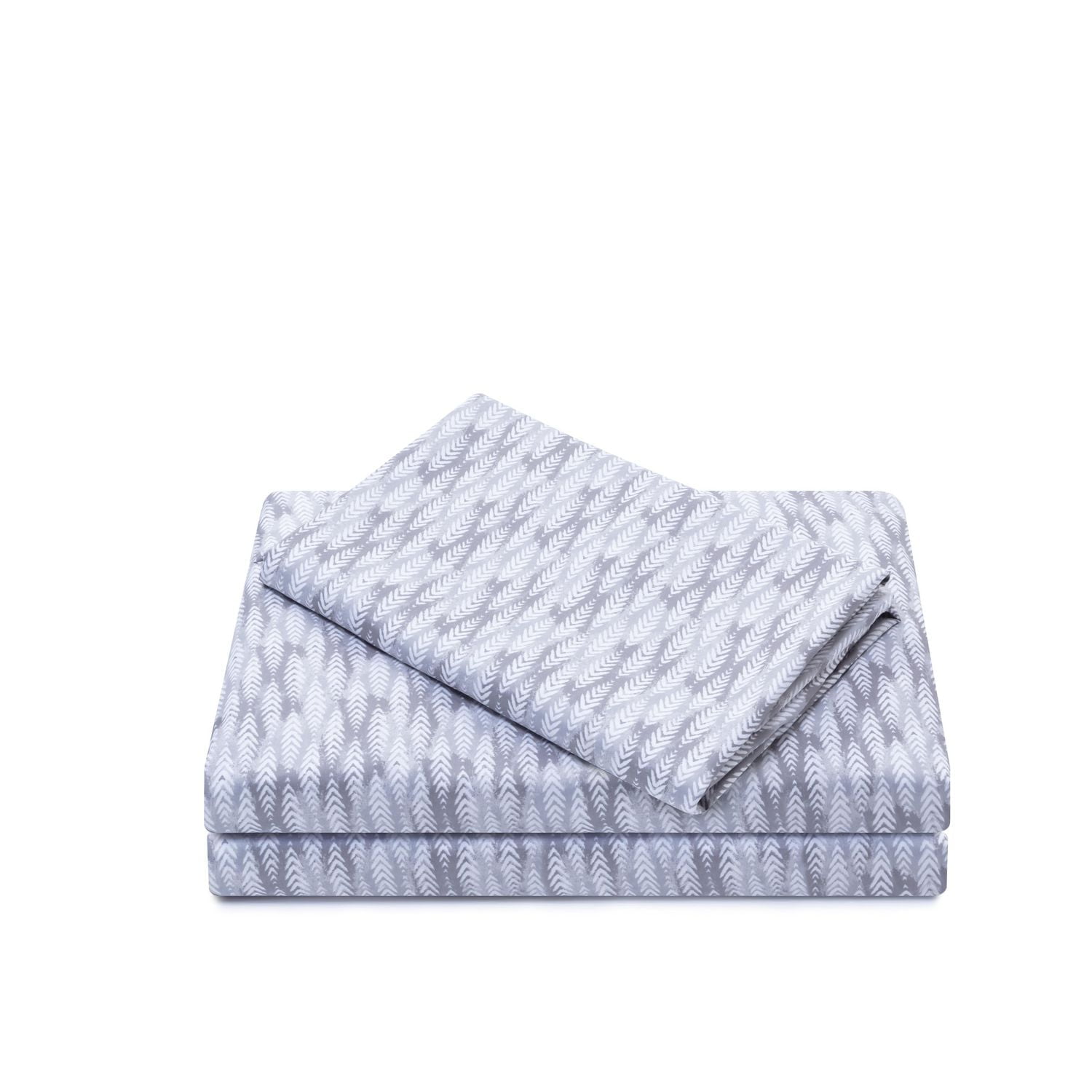Ensemble de draps en microfibre doux et facile d'entretien Mainstays – Imprimé Tailles: 1 place