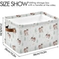 thumbnail image 4 of Storage Basket Cute Squirrel Foldable Canvas Laundry Baskets Bin Waterproof Inner Layer with Sturdy Handles for Toy Nursery Blanket Clothes 2 Pack, 4 of 7