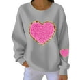 thumbnail image 4 of Zorckvet Valentine Gift Sweatshirts for Women Crewneck Shirts Long Sleeve Crewneck Pullover Love Fashion Trendy Womens Tops, 4 of 4