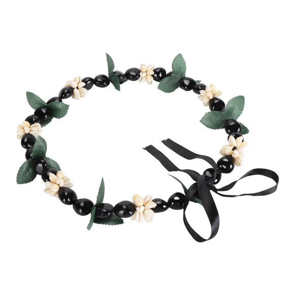 Collier de Collation des Grades Hawaïen Kukui Nut Leis, Longueur Ajustable, Symbolisation de la Chance, Excellent Artisanat, Style Élégant et à la Mode