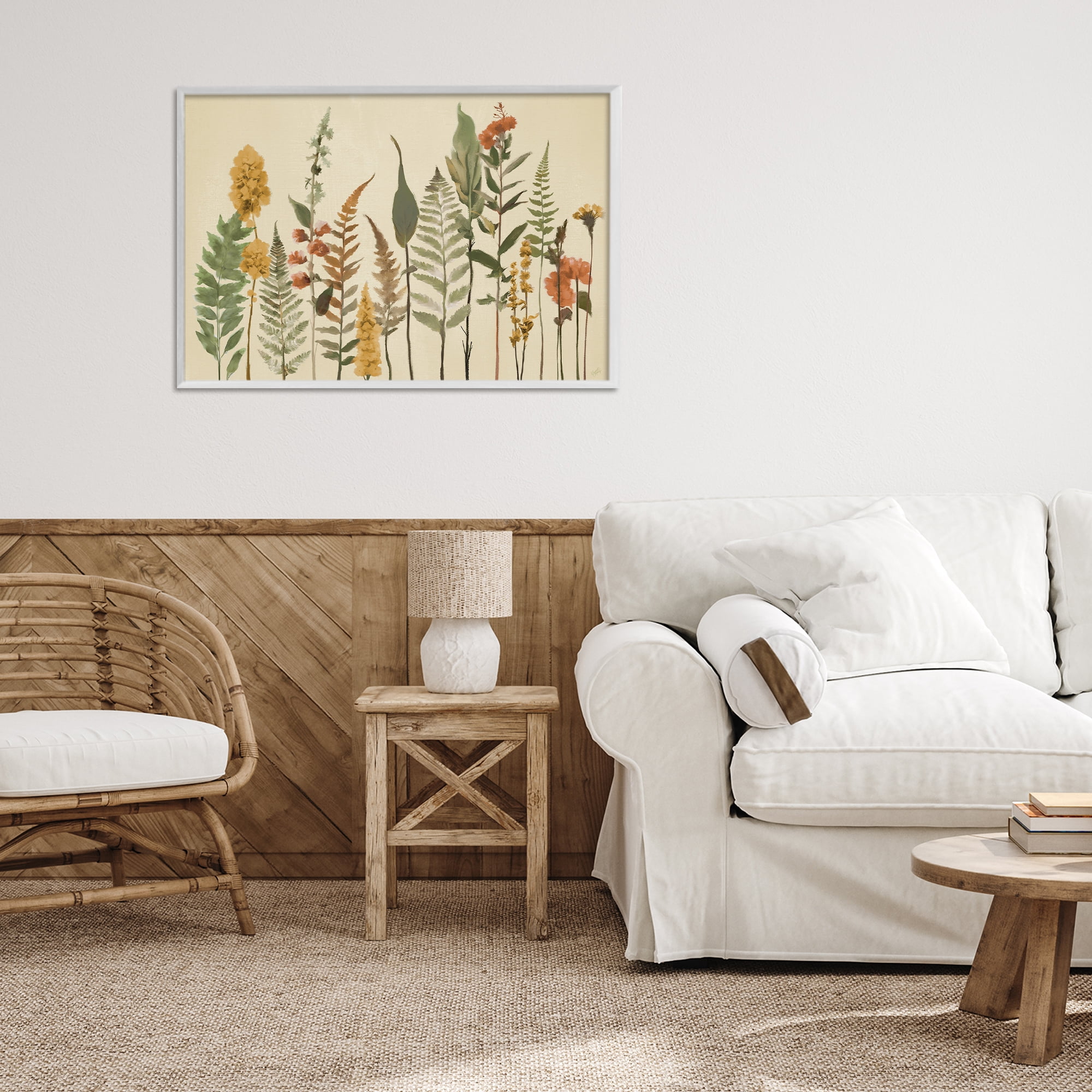 Stupell Industries Fall Toned Botanics White Framed Giclee Art, design by Elizabeth Medley