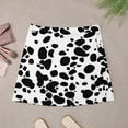 thumbnail image 3 of Mini Skirt for women Dalmatian Skirt Ladies Black And White Vintage Mini Skirts High-waisted Custom, 3 of 7