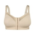 thumbnail image 4 of Razzly Seamless Bras Comfortable Women’s Shaping Tops Front Closure Non Wired Strap Bra For All Day Support And Style Bra Comfortable,Bralettes for Women Sports Bras for Women womens(Beige,3XL), 4 of 9