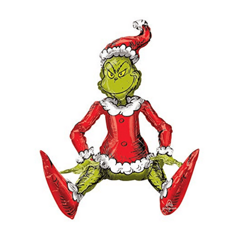 the Grinch Who Stole Christmas Party Pack for 16 Guest with Balloons & Huge Grinch Greeter