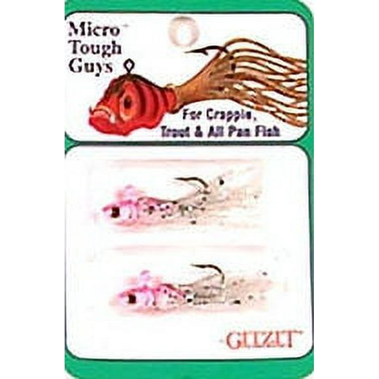 Gitzit Soft Plastic Fishing Bait 16318 Micro Little Tough Guy Jig Head Hot  Pink