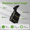 thumbnail image 4 of Cold Press Juicer, 350W Slow Masticating Juicer with 5.3" Wide Feed Chute, Supports Whole Fruits and Vegetables, Reverse Function, Easy to Clean with Brush, Black, 4 of 7