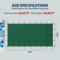 thumbnail image 3 of Swimming Pool Safety Cover, 20x40ft Winter Pool Covers,Rectangle Inground Pool Cover, UL Classified to ASTM F1346, Triple Stitched for MAX Strength, Abrasion Resistant, Hardware, Green, 3 of 10