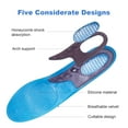 thumbnail image 2 of 3 Pairs Silicone Gel Insoles Shock Absorption Arch Support Man Women Shoe Insert Blue, 2 of 10