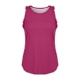 thumbnail image 6 of Ruffle Workout Top For Women Casual Sleeveless Racerback Tank Tops Loose Fit Gym Workout Tee Shirts Comfortable Breathable Yoga, 6 of 7