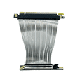 thumbnail image 6 of PCIe 5.0 X16 GPU Graphics Card Extension Cable PCI-E 5.0 Gen5 64GB/S Silver-Plated Cable 90°Right Angle Riser Cable 15cm, 6 of 10