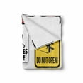 thumbnail image 2 of Zombie Soft Flannel Fleece Blanket, Warning Signs for Evil Creatures Paranormal Construction Design Do Not Open Artwork, Cozy Plush for Indoor and Outdoor Use, 50" x 70", Multicolor, by Ambesonne, 2 of 6