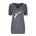 thumbnail image 4 of Birdeem Mode Décontractée pour Femmes Blouses à Manches Courtes Imprimées Col en V T-Shirts Hauts, 4 of 12