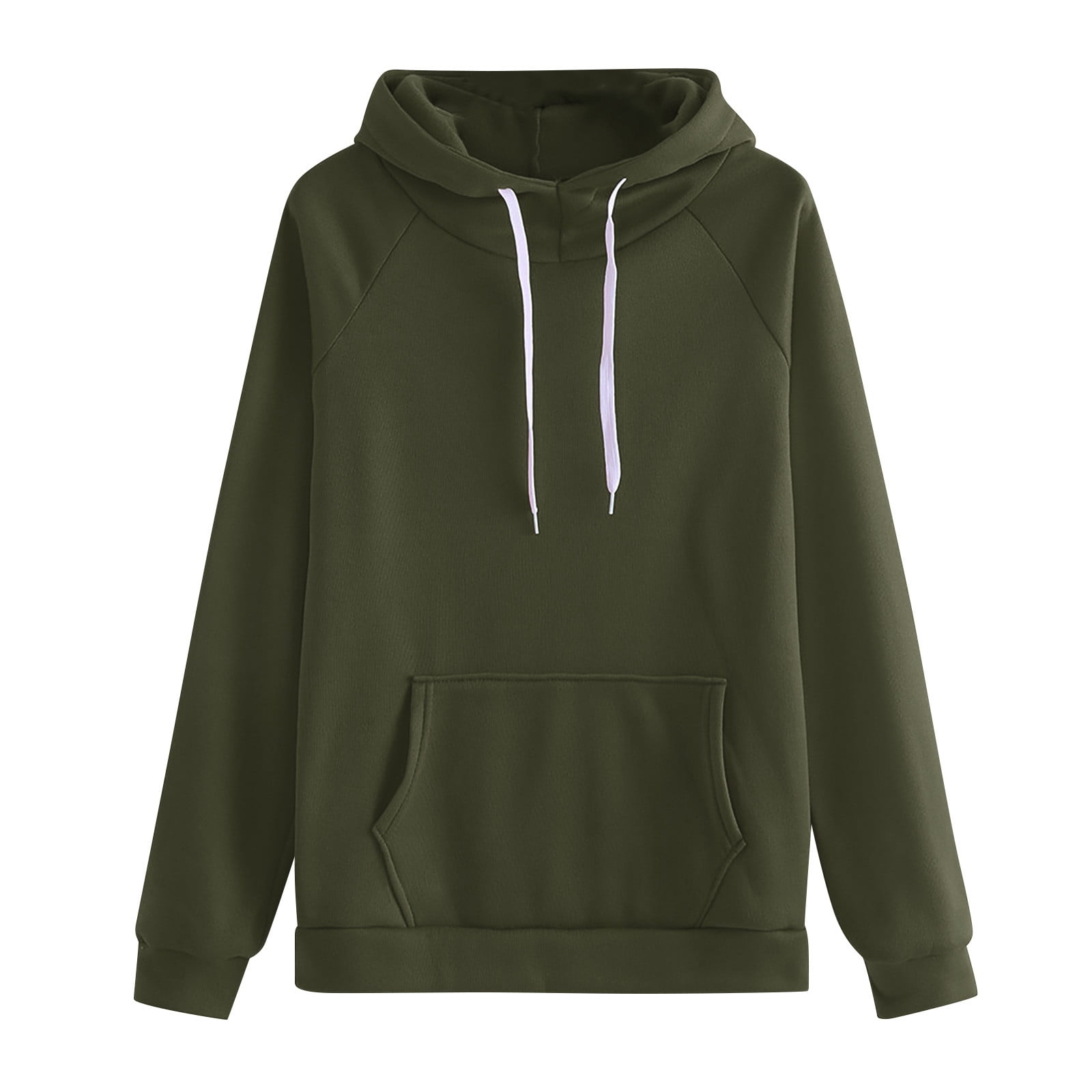 FAIWAD Women 2 Piece Outfits Casual Sweatsuit Hooded Sweatshirt Hoodie with Sweatpants Sport Outfits Jogger Set (Small, Army Green)