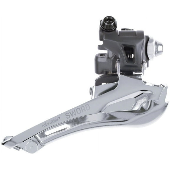 microSHIFT Sword Front Derailleur - 10-Speed, Double, 46-52t Max Ring, Braze-On, Sword Compatible