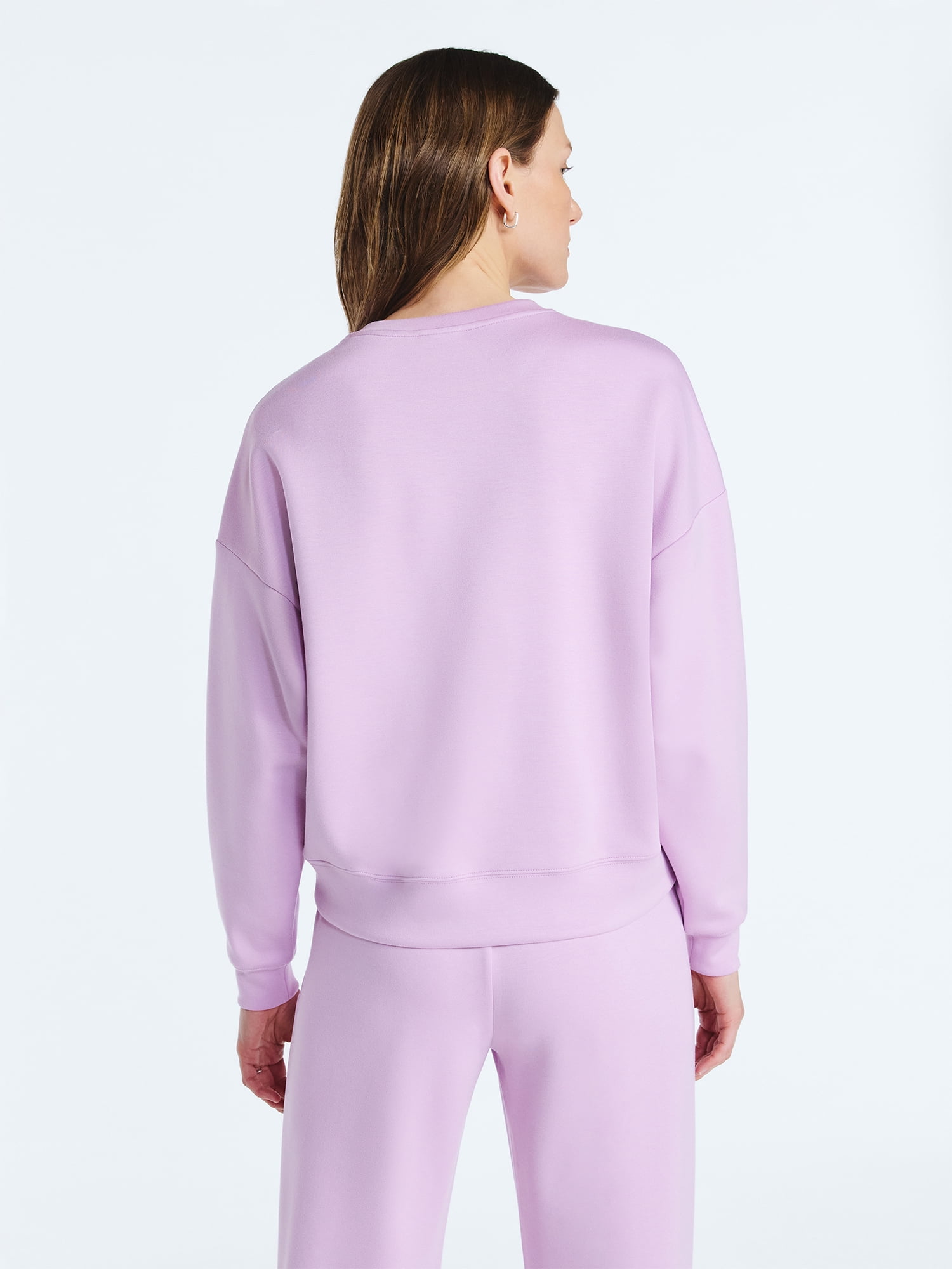 Scoop Women's and Women's Plus Scubaknit Cropped Sweatshirt with Drop Sleeves, Sizes XS-4X