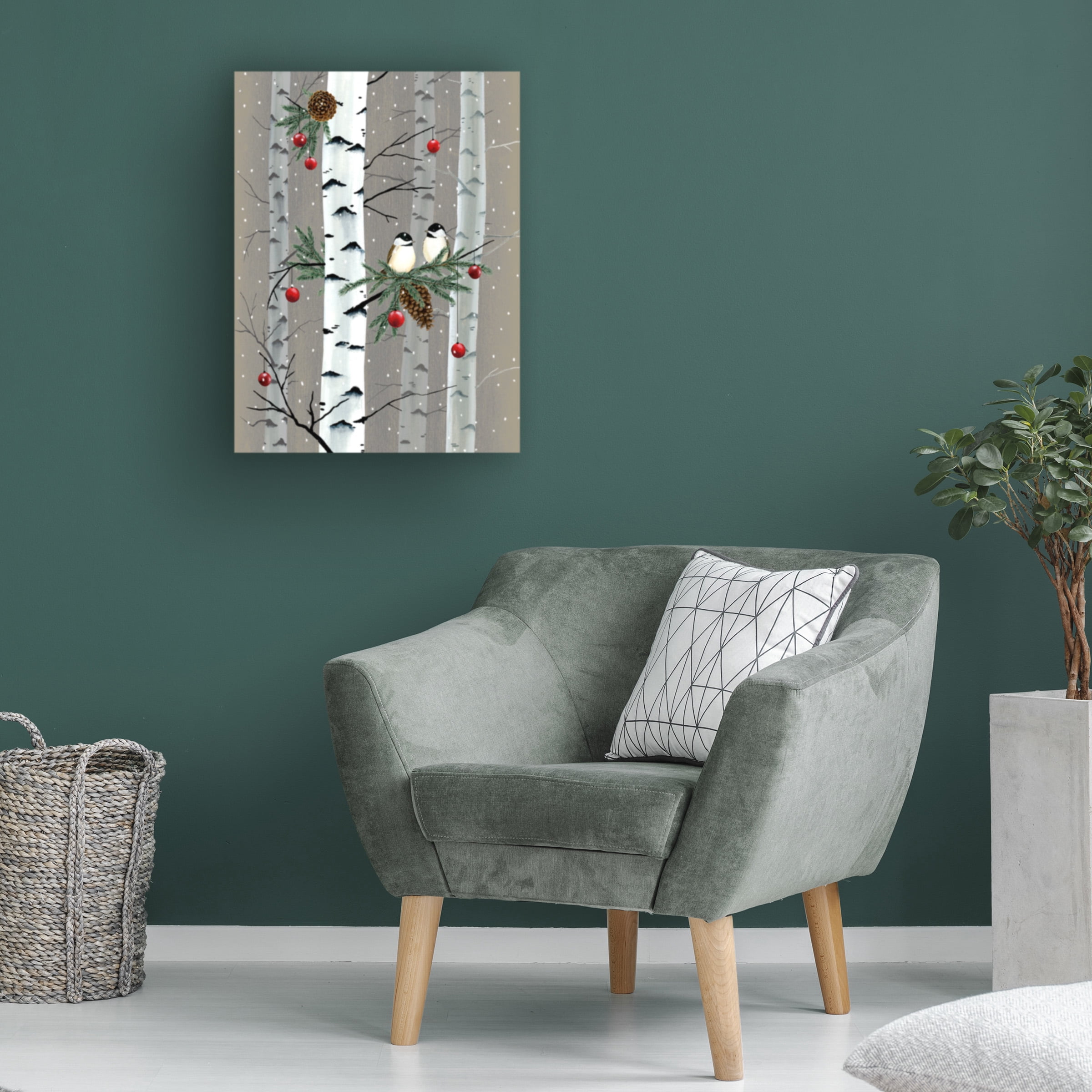 Grace Popp 'Birch Birds I' Canvas Art