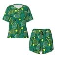 thumbnail image 4 of Lsque Tennis Rackets and Balls Women's Short-Sleeved Pajama Set - 2 Piece Soft and Lightweight Sleepwear Set-Medium, 4 of 9